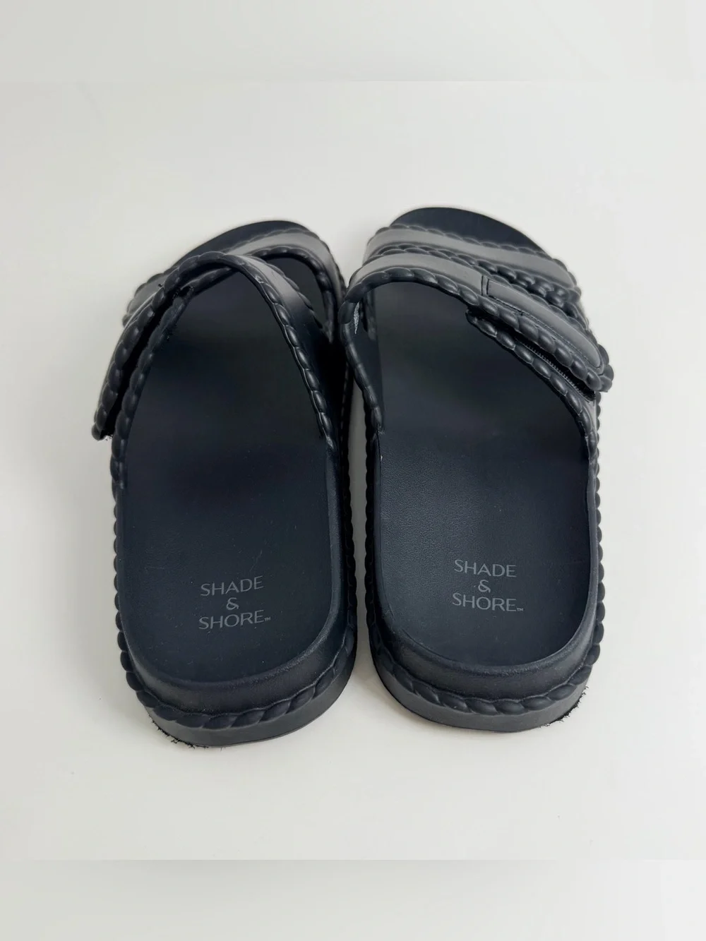 Shade & Shore Navy Double-Strap Kids Slide Sandals